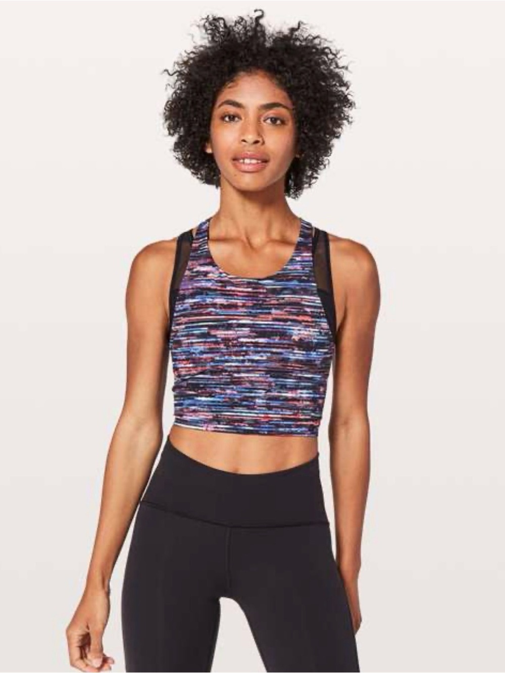 Lululemon Athletica Multicolor Striped Tank Top with Built in Bra